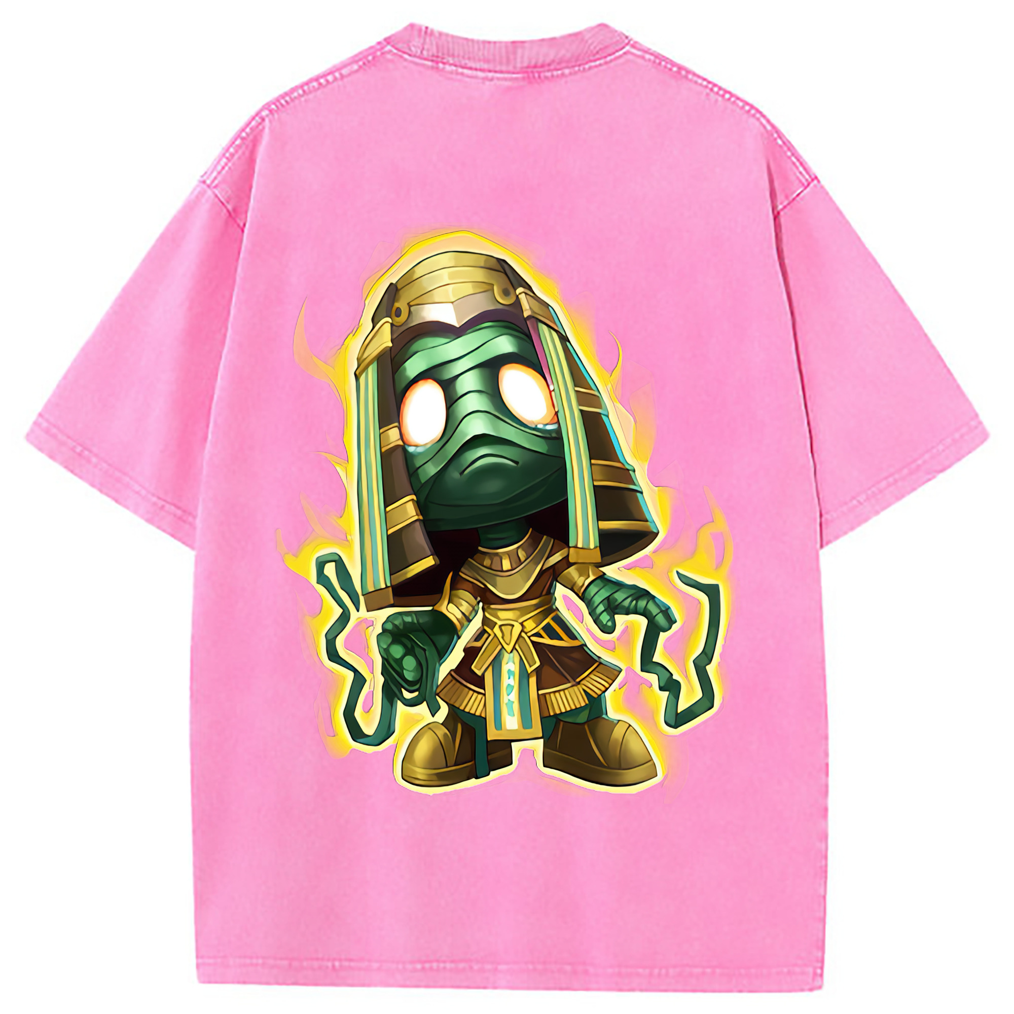 （画像用） リーグ・オブ・レジェンド League of Legends LOL 綿100% ヴィンテージ風 半袖Tシャツ（背面プリント）